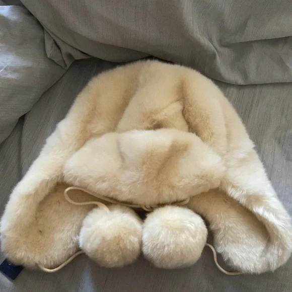 Polo Ralph Lauren Faux Fur Cream Trapper Hat Polo Ralph Lauren Faux Fur Trapper Hat in Natural | Lyst main image 4